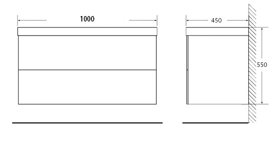 Мебель для ванной BelBagno REGINA-1000-2C-SO-MR-BLUM - Вид №2