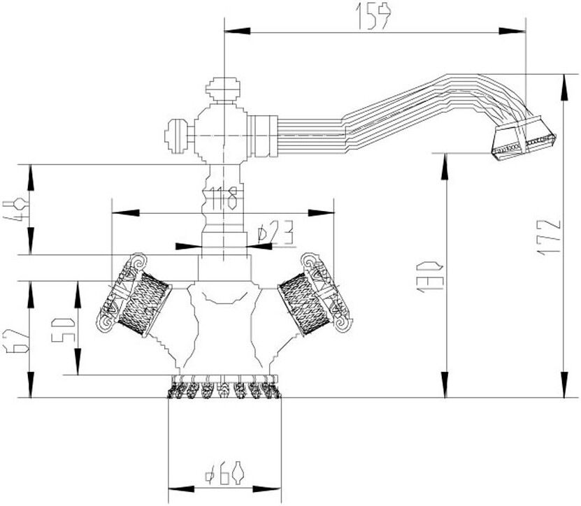 Смеситель ZorG Antic A 3009U-BR для раковины, бронза - Вид №1