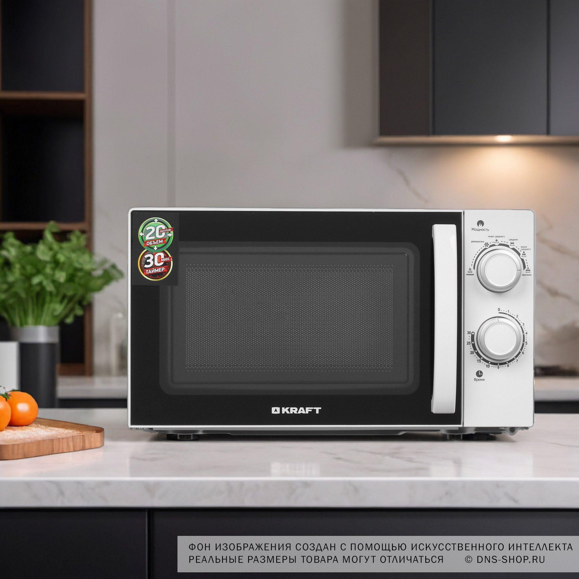 8138462 Микроволновая печь KRAFT KF20MW7W-102M белый STDN-0130164 - Вид №8
