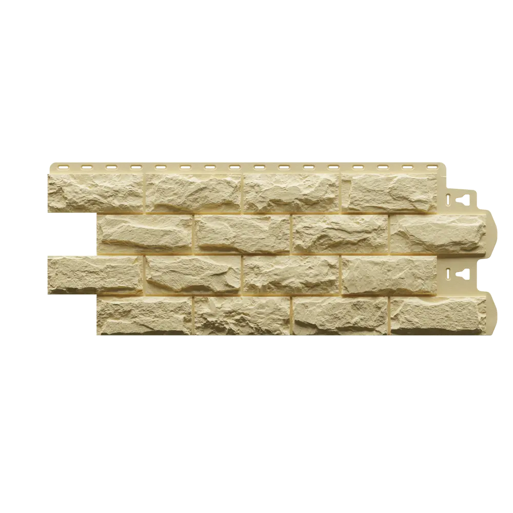 Сайдинг виниловый Docke Кирпич текстурный 1.16 м 0.43 м² светло-желтый DÖCKE Дюфур STLM-2078822