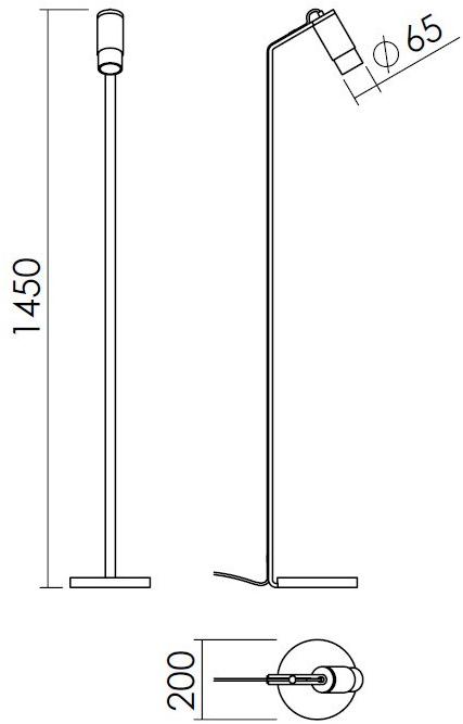 NEXO LUCE Торшер металлический светодиодный Oxen floor lamp 7117e1 - Вид №4