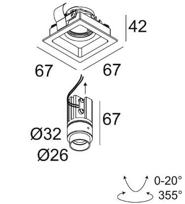 Квадратный светодиодный светильник Deltalight Microgrid ARCH-00138440 - Вид №4