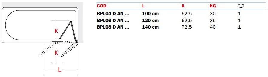 INDA® Стеклянная перегородка для ванны Sim sun-id-1490102 - Вид №2