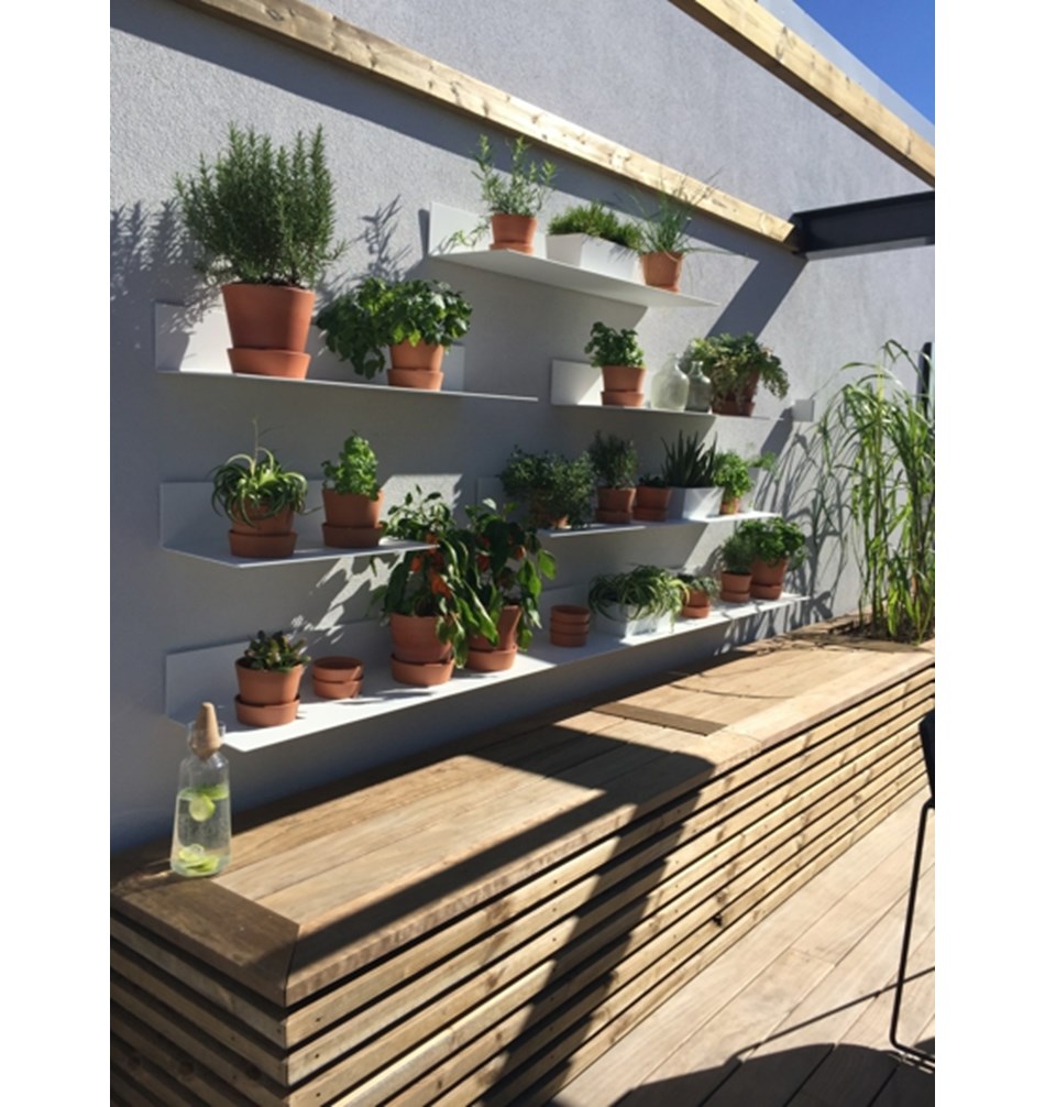 FROST Полка 4024 15x30x100cm » белая Алюминий Белый U4024-W  - Вид №3