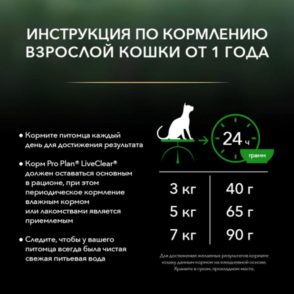 ПР0053592 Корм для кошек LiveClear для стерилизованных снижает количество аллергенов в шерсти, индейка сух. 2,8 кг Pro Plan  - Вид №5