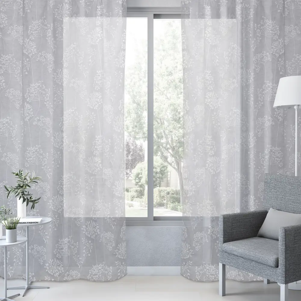 Тюль на ленте Manuela 250x280 см цвет серый 83406986 STLM-2193155 INSPIRE  - Вид №3
