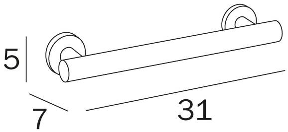INDA® Фиксированная ручка для ванной Touch A4690m - Вид №1