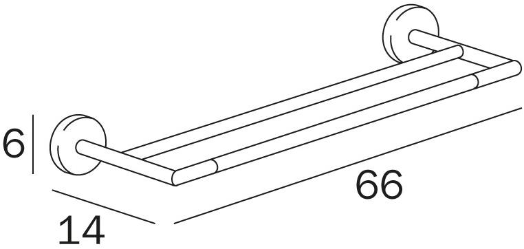 INDA® Вешалка для полотенец из металла Forum A3619c - Вид №1