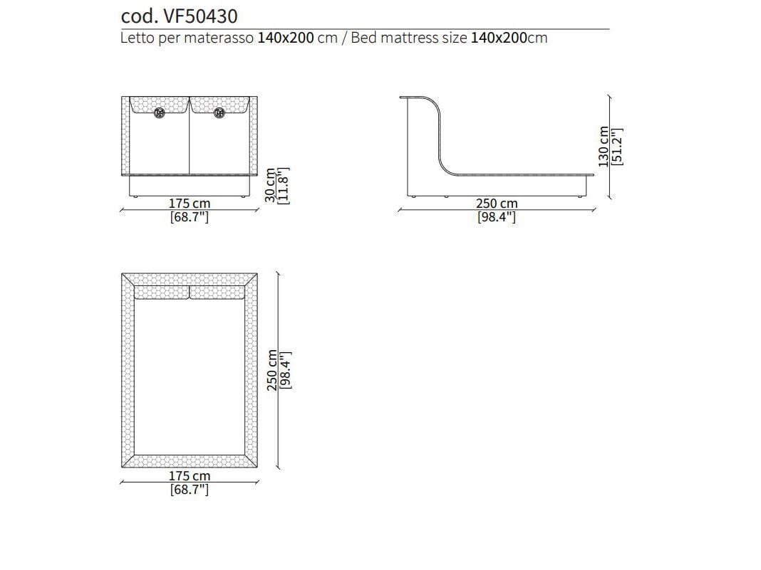 Мягкая кровать из ткани Vittoria Frigerio Appiani ARCH-00129767 - Вид №2