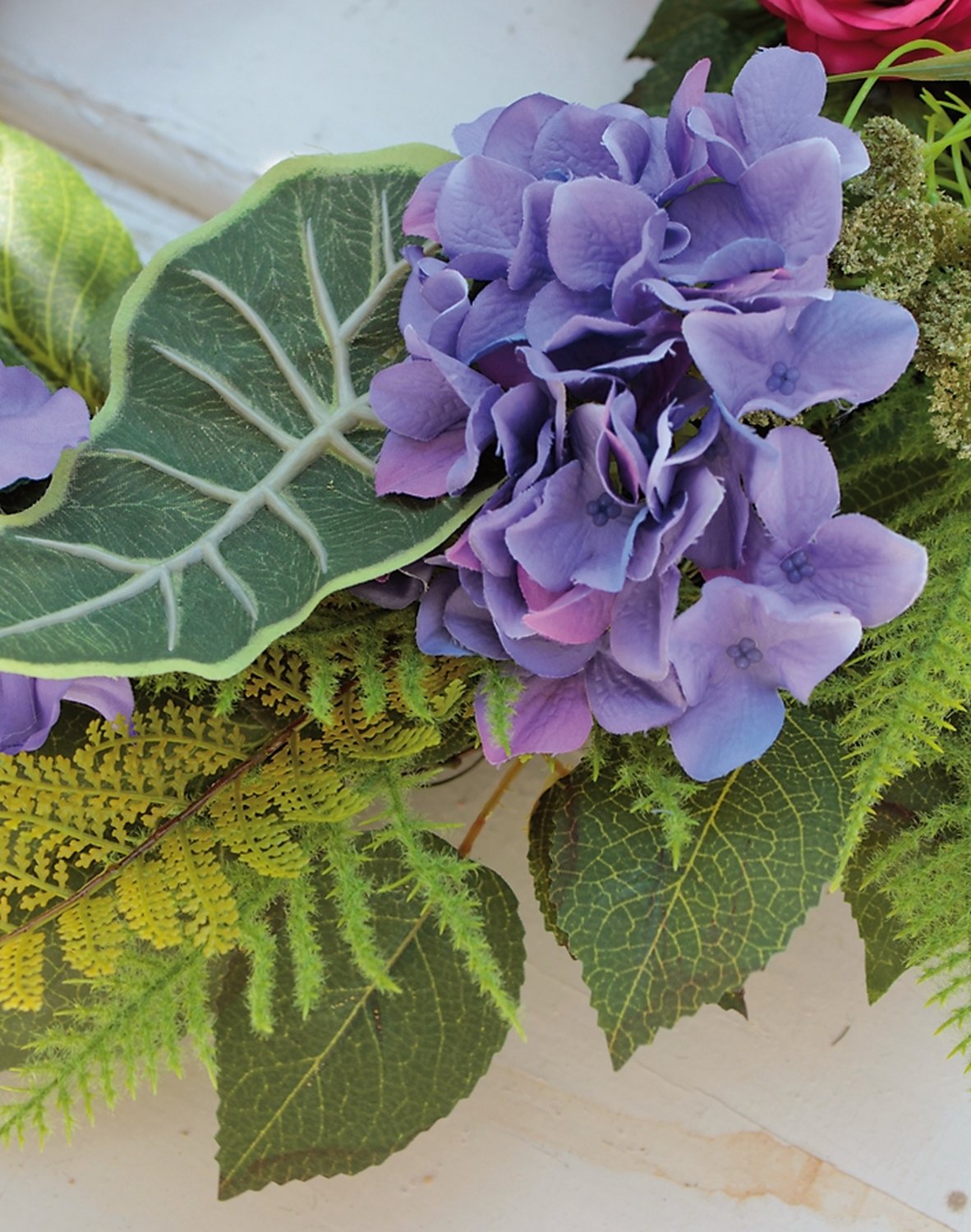 2647 254 a3 Искусственный венок 'Лютик / роза / гортензия' Ø 50 см, сиреневый H-andreas  - Вид №1