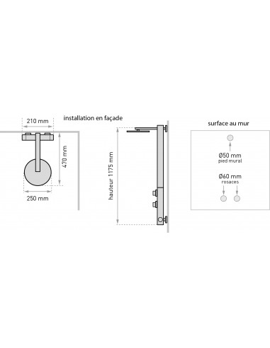 525500 000 00  Озоновая светящаяся душевая колонна, термостатический смеситель, хром Valentin Светящийся  - Вид №5