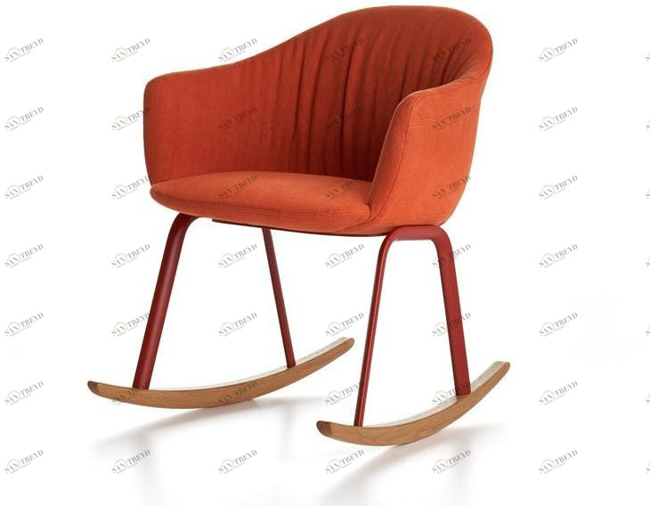 MDF Italia Кресло-качалка со съемным чехлом из ткани sun-id-1503539