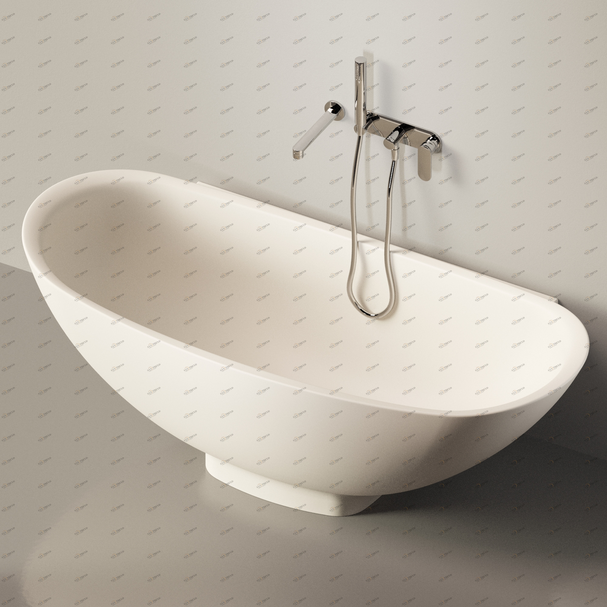 Flaminia IO e SI Ванна пристенная 165 см бежевая IOS70.9003 Ceramica Flaminia IOS709003