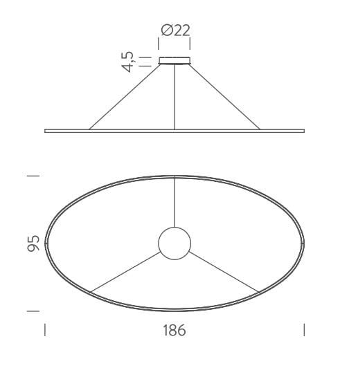 Алюминиевый светодиодный подвесной светильник NEMO эллипс ARCH-00128187 - Вид №5