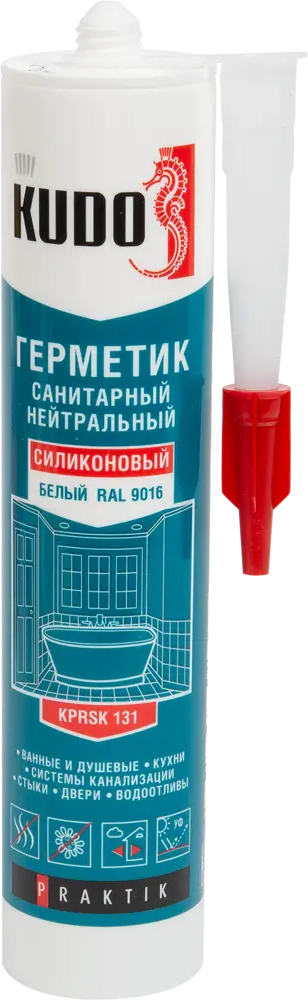 Силиконовый герметик KUDO Neutral для сантехники и влажных помещений 84579988