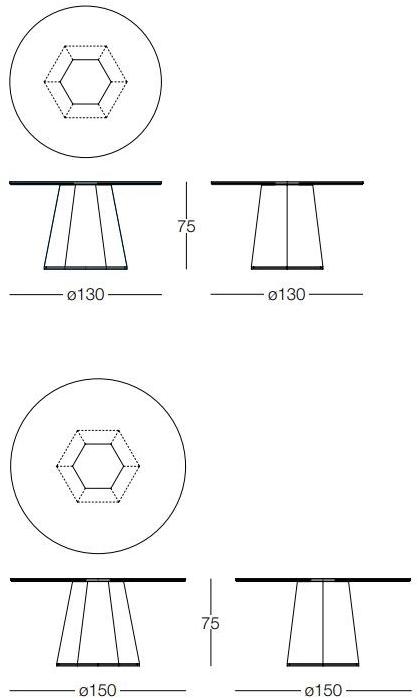Frigerio Salotti Круглый стол из дерева и стекла sun-id-1418924 - Вид №2