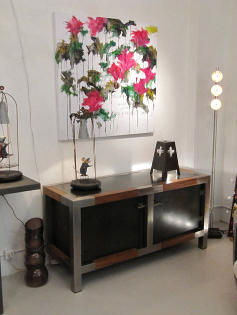 ICI ET LÀ Буфет из стали в индустриальном стиле с распашными дверцами Handmade metal furniture by ici et là Smu01 - Вид №3