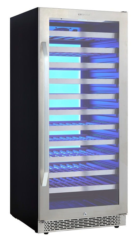 9189163 Винный шкаф Cavanova CV102-1TL серебристый STDN-0028242 - Вид №1