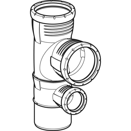 393.456.14.1 Крестовина двухплоскостная комбинированная Geberit Silent-Pro 87,5° Geberit  - Вид №1
