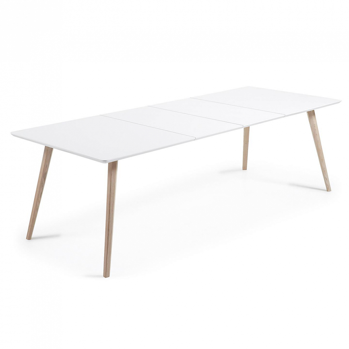 051842 Стол Quatre 160(260)x100 белый La Forma Eunice - Вид №1