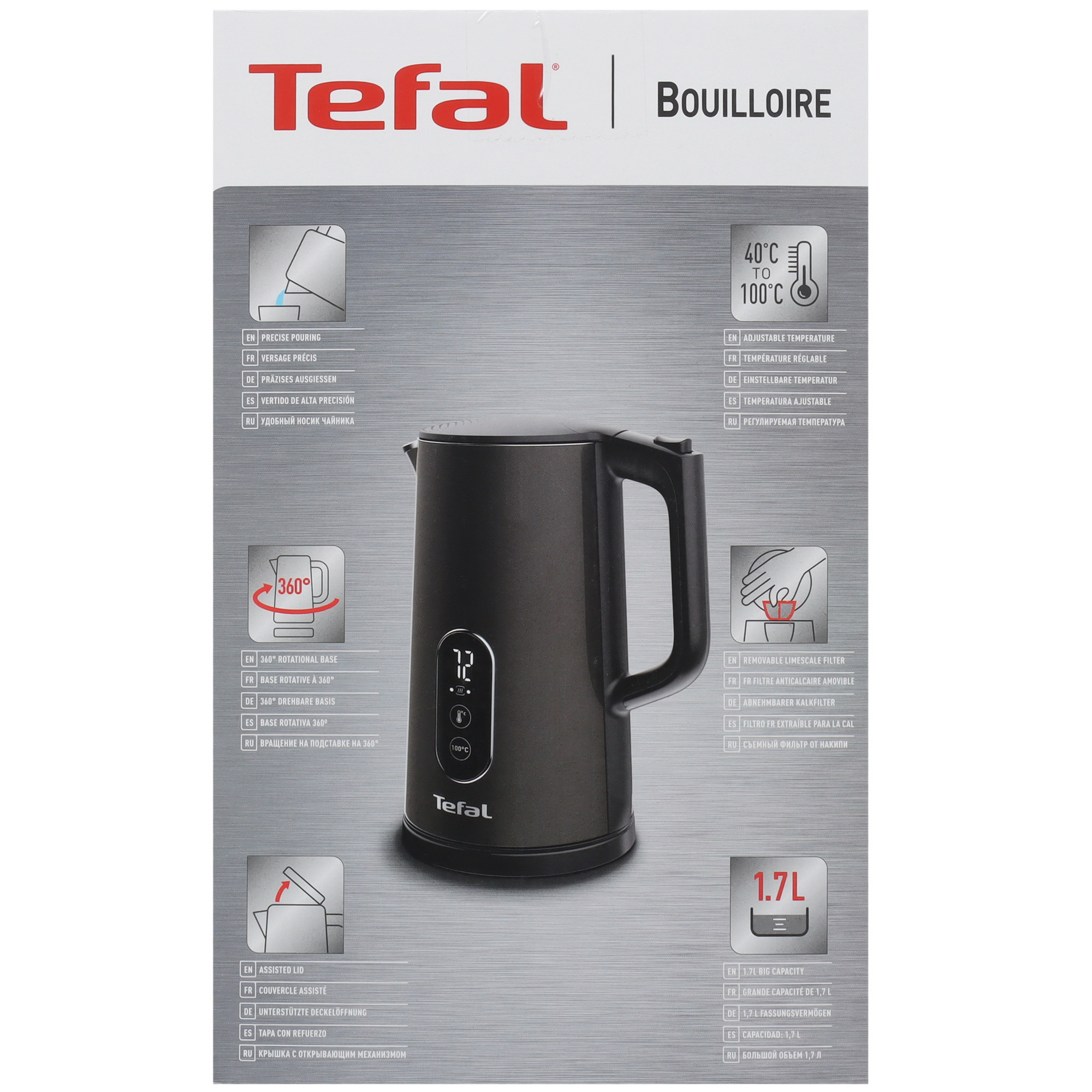 9984601 Электрочайник Tefal Digital KI831E10 серый STDN-0018350 - Вид №6