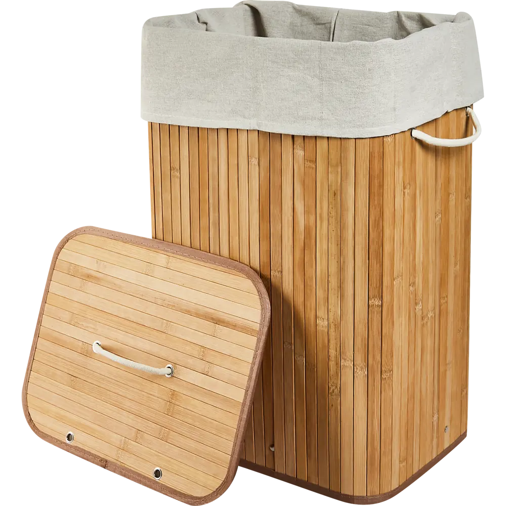 88962234 Корзина для белья Vidage Cesto 72 л бамбук цвет бежевый STLM-0990357 - Вид №2