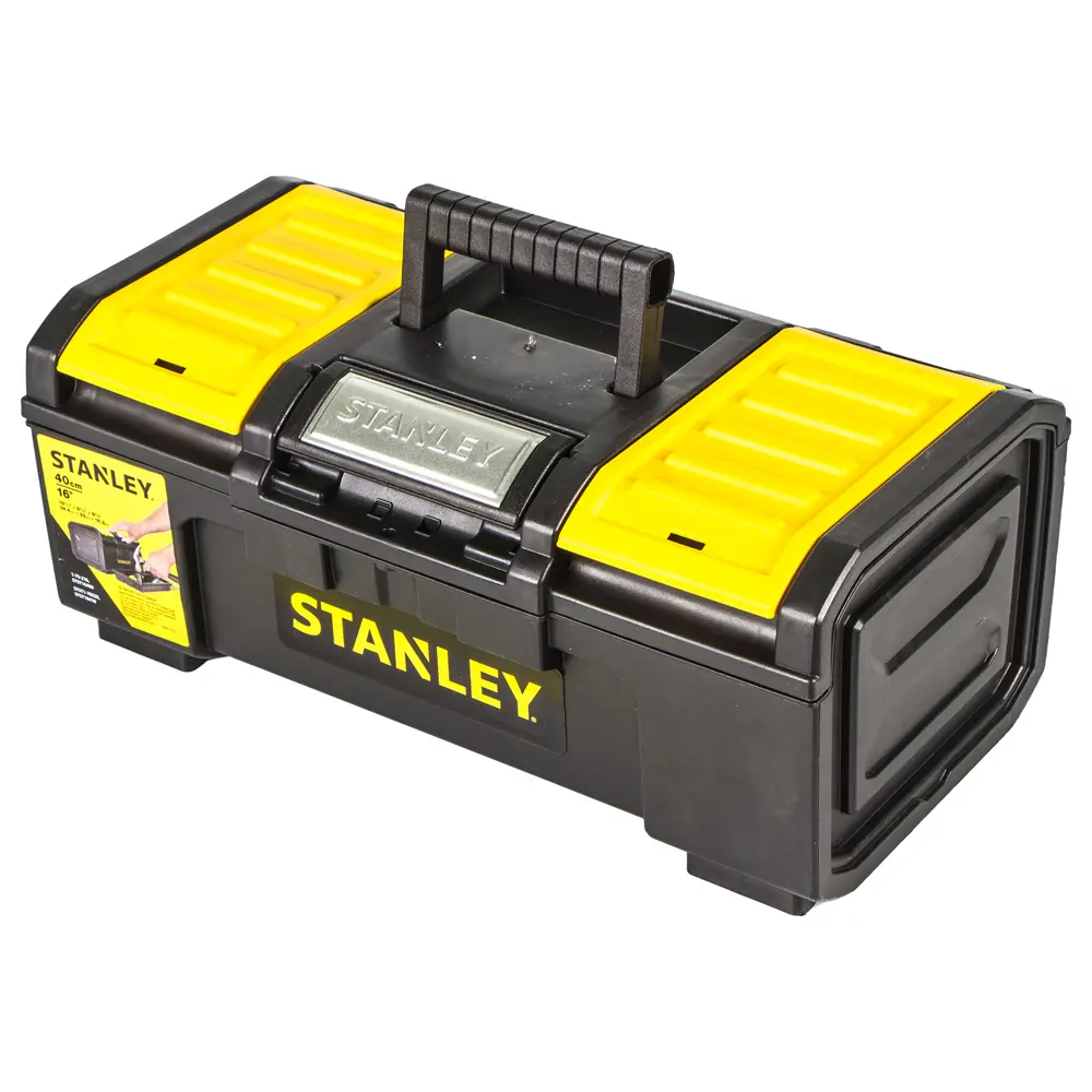 Ящик для инструмента Stanley 390х215х165 мм, пластик, цвет чёрный/жёлтый STLM-2133214