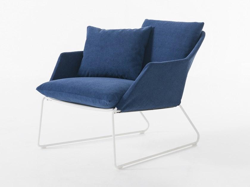 Saba Italia Садовое кресло на санках со съемным чехлом из ткани New york sun-id-1466758 - Вид №1