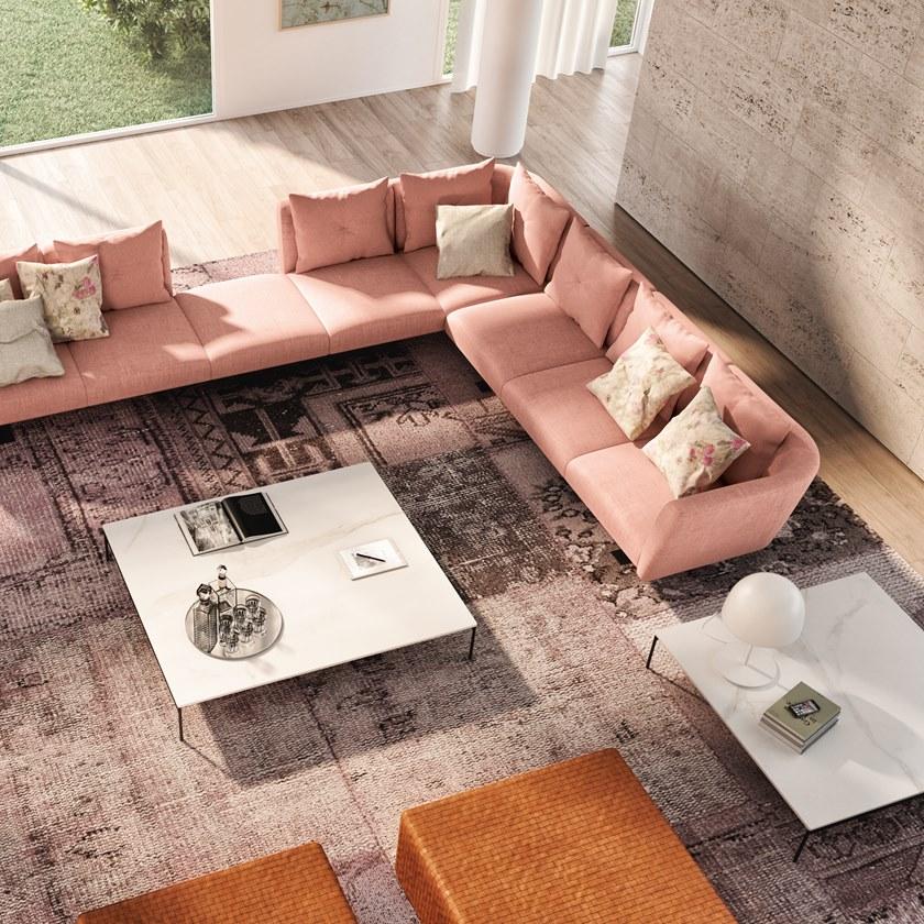 ESTEL GROUP Угловой диван со съемным чехлом из ткани Saint barth sun-id-1368043 - Вид №2