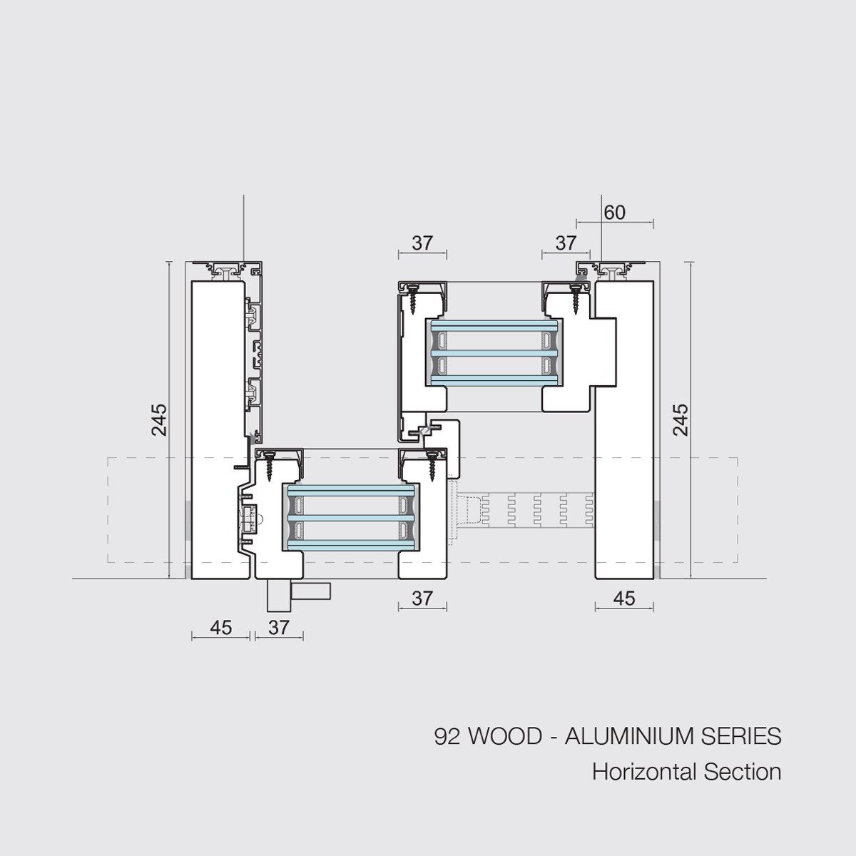 Раздвижные алюминиевые и деревянные двери-окна с двойным остеклением Carminati Skyline System ARCH-00076654 - Вид №9