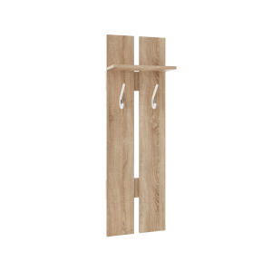 90812907 Вешалка для верхней одежды 38x123x21 см 2 крючка цвет белый, дуб сонома Нордик STLM-0393924 АТМОСФЕРА