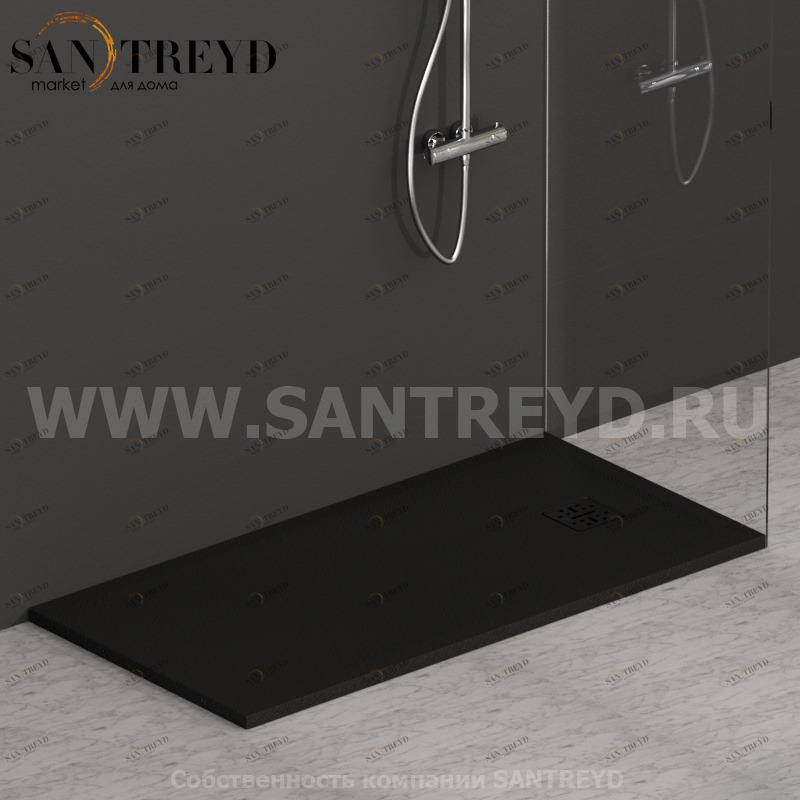 DP14070504 Душевой поддон 140х70 см цвет Черный бархат Globo DOCCIAPIETRA Италия Ceramica Globo