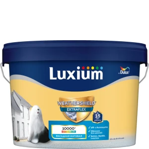 Фасадная краска Luxium Weathershield Extraflex матовая цвет прозрачный база BC 2.25 л