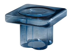 Квадратный садовый журнальный столик из дутого стекла