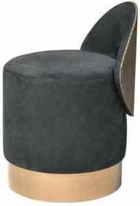 Shake Круглый пуф из нубука с обивкой Hege