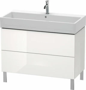 LC677802222 L-Cube Тумбочка напольная Белый глянцевый декор