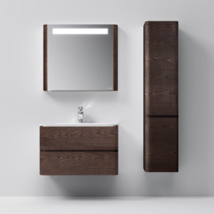 M30CHR0406TF Шкаф-колонна подвесной правый 40см двери табачный дуб текстурированная AM.PM Sensation