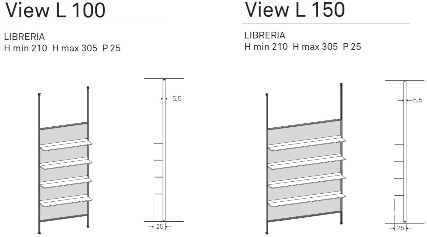 Caccaro Книжный шкаф / перегородка Sideview sun-id-1396844 - Вид №1