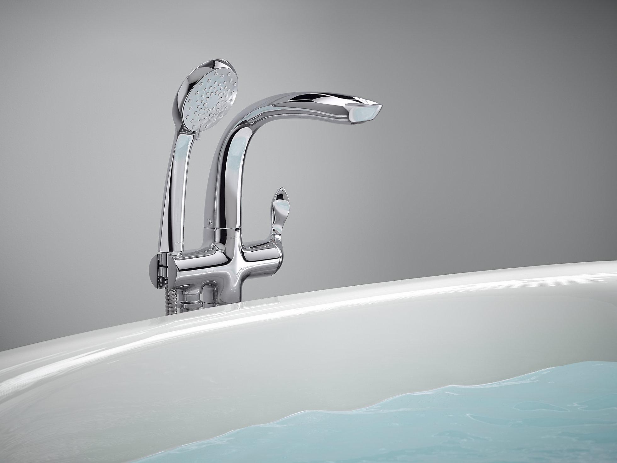 KOHLER Напольная накладка для ванны Refinia с ручным душем K-T97334-4-CP  - Вид №2