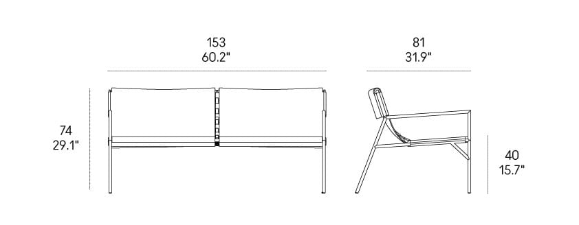 2-местный кожаный диван Casamania & Horm Tout le Jour ARCH-00104201 - Вид №8