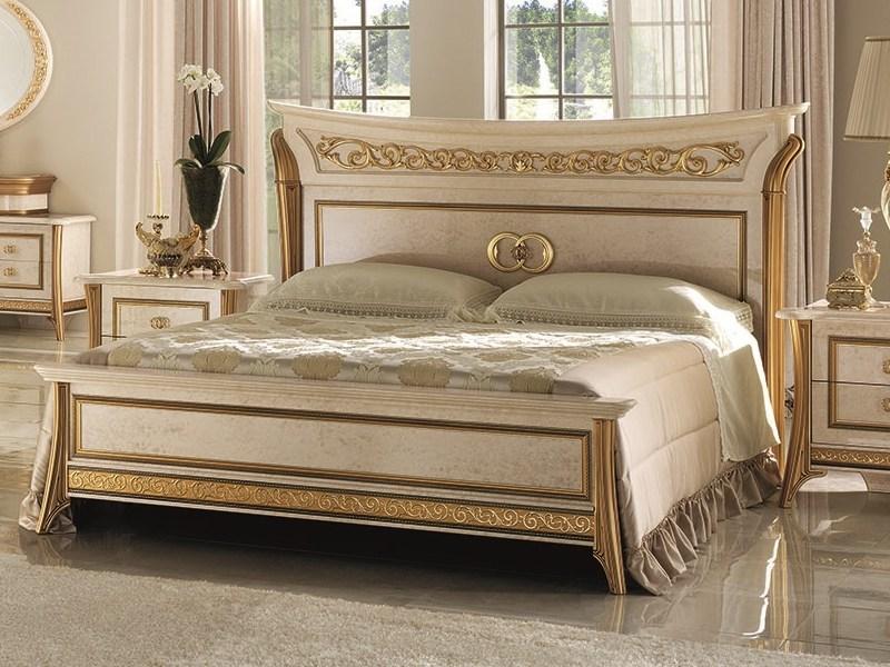 Arredoclassic Двуспальная кровать из дерева с высоким изголовьем Melodia sun-id-1415787 - Вид №1