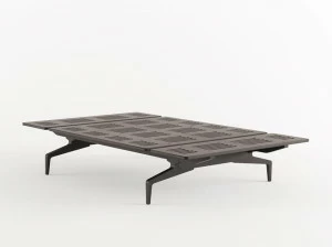 Alias Кровать из алюминия и дерева Legnoletto