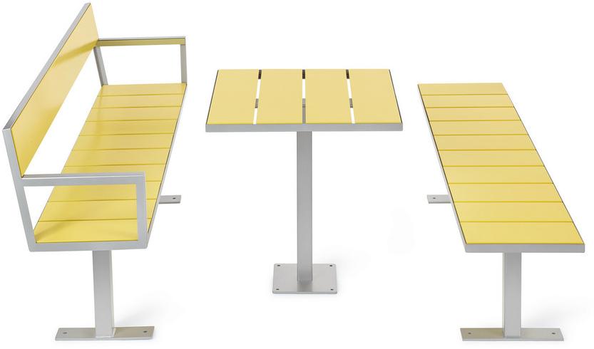 Nola Industrier Скамья из стали со спинкой Sidewalk sun-id-1344752 - Вид №5