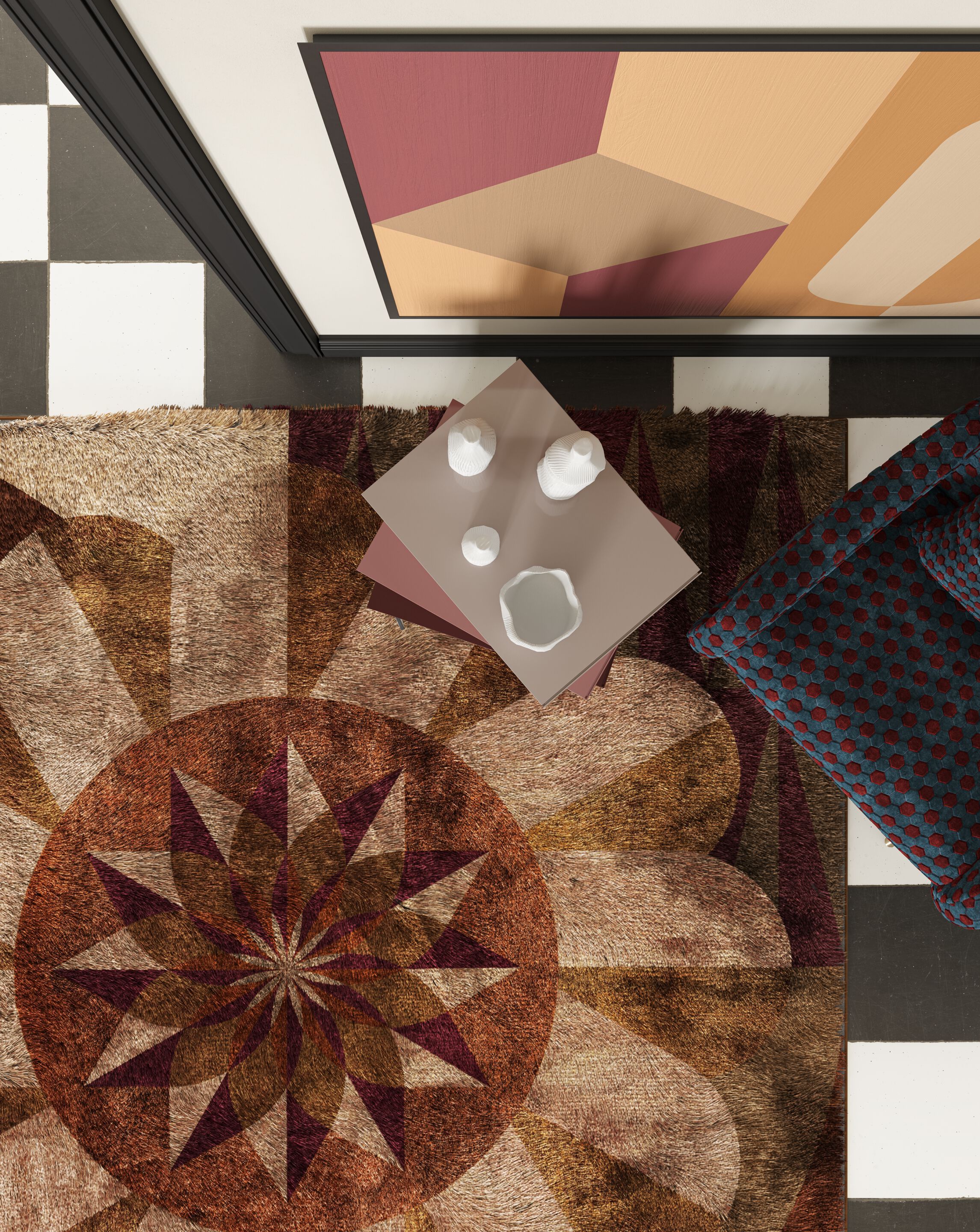 Узорный ковер Inkiostro Bianco Travelogue ARCH-00091192 - Вид №1