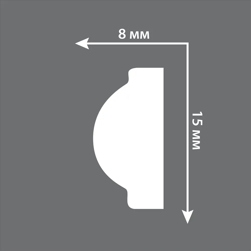 Молдинг настенный полистирол Decomaster 130C-58 золотой 8х15х2000 мм STLM-2076180 - Вид №3