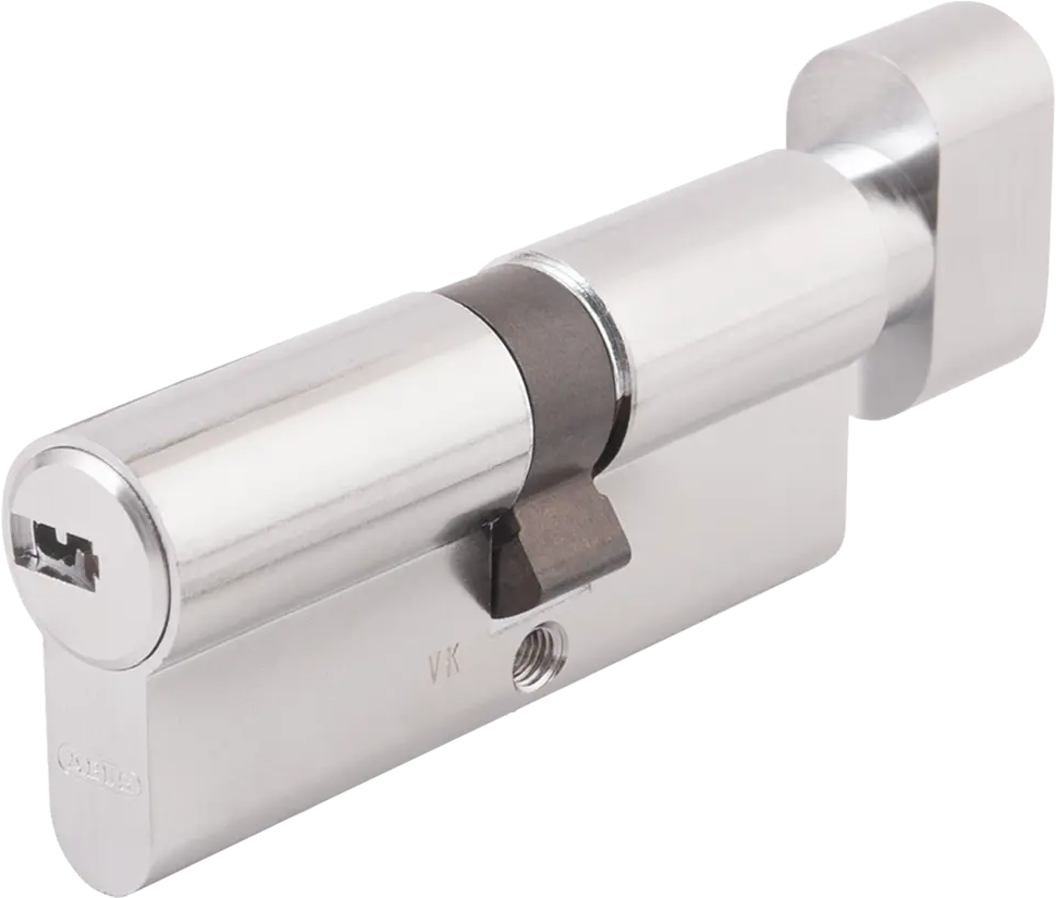 82441711 Цилиндр Abus KD6N Z35/K45, 35x45 мм, ключ/вертушка, цвет никель STLM-0027381