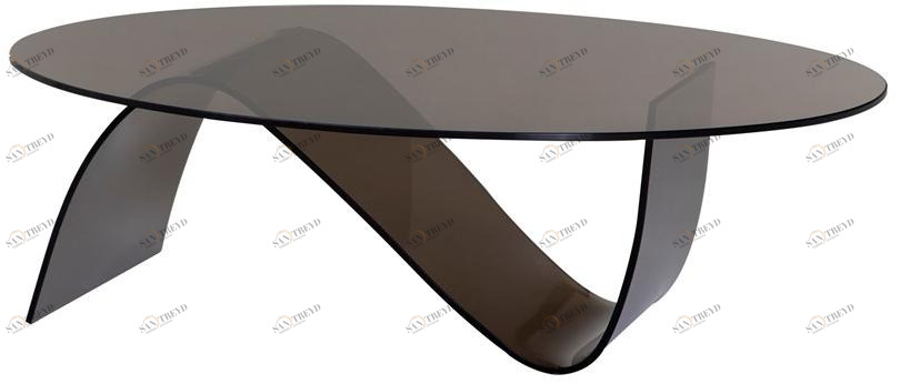 Tonin Casa Низкий овальный журнальный столик из стекла sun-id-1413685