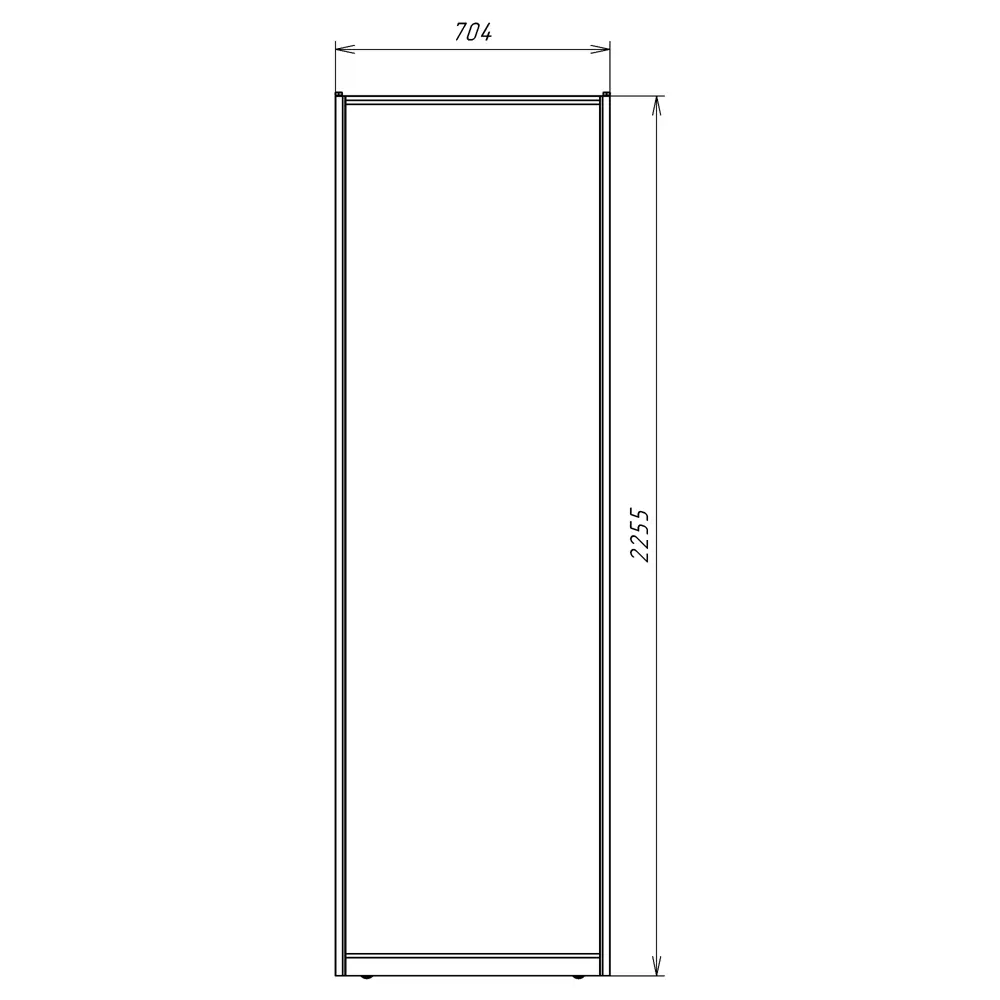 Дверь-купе KONSENSA 225.5x70.4 см с зеркалом профиль черный 89444112 STLM-2020388  - Вид №9