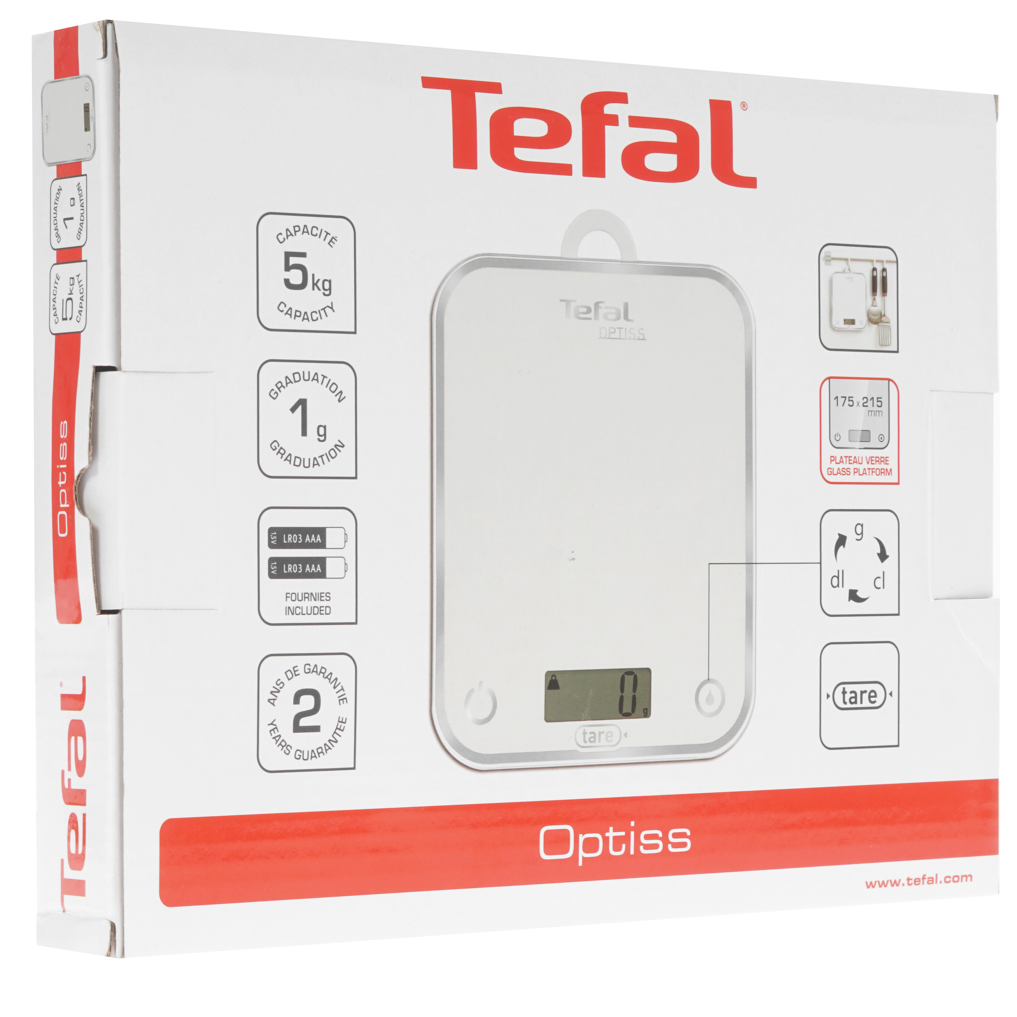 1193440 Кухонные весы Tefal BC5000V1 белый STDN-0031870 - Вид №5