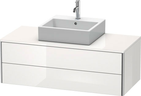 XS491203939 Тумбочка для подвесной консоли XSquare #XS4912 1200 x 548 мм Скандинавский белый шелковисто-матовый лак Duravit - Вид №2